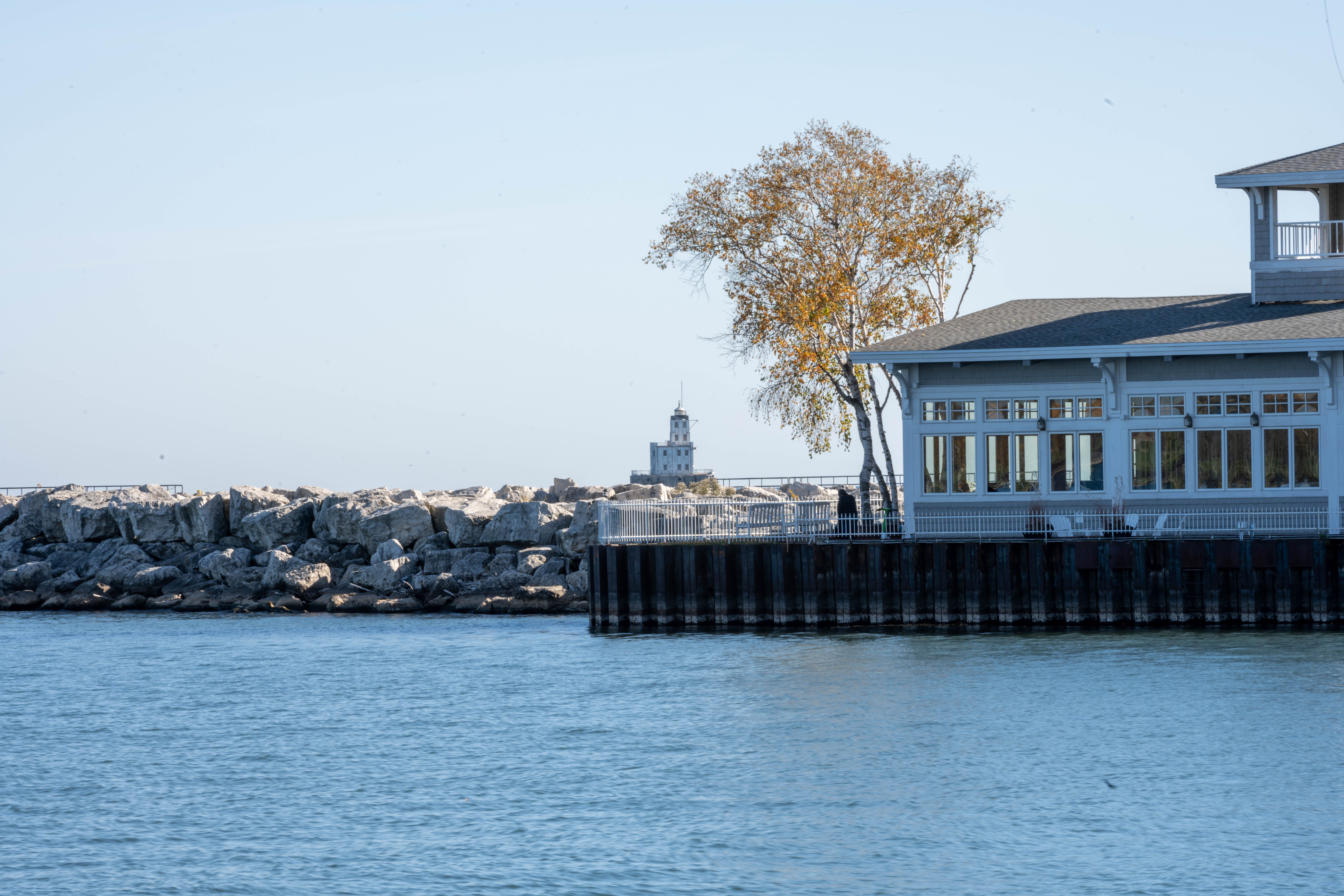 Vue Panoramique De La Jetée Et Du Phare De Milwaukee · Photo gratuite