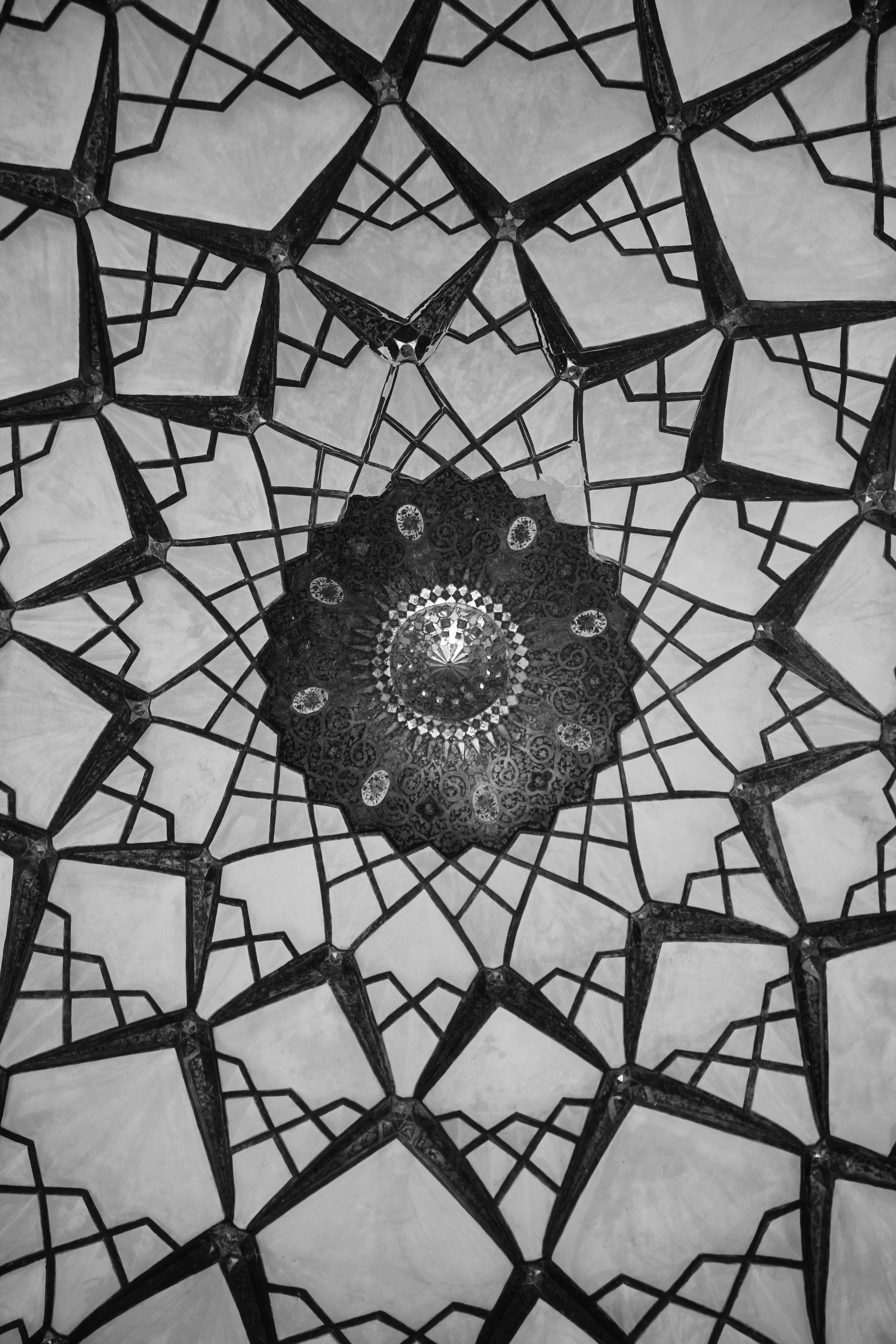 Intricate Geometric Ceiling Design Pattern · Free Stock Photo