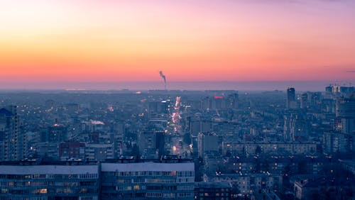 Foto De La Ciudad Durante El Amanecer