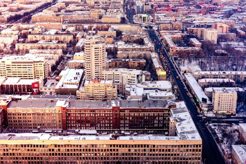 Free Buildings Lot Aerial View Photography Stock Photo