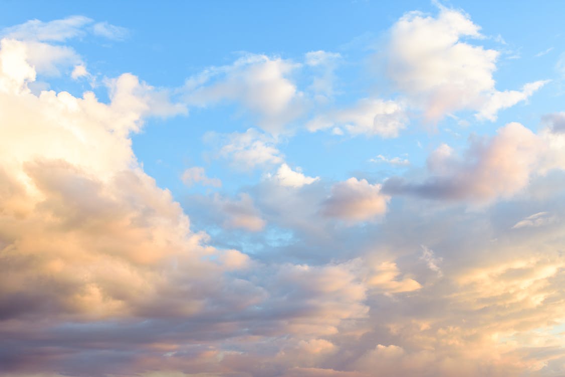 Photo of a Blue Sky with White Clouds