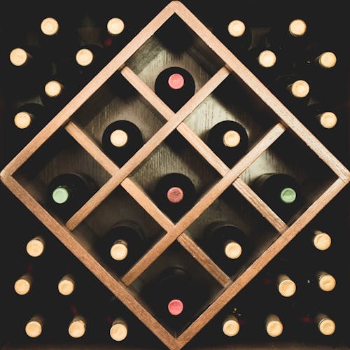 Free Close-up Photo of Brown Wine Rack Stock Photo