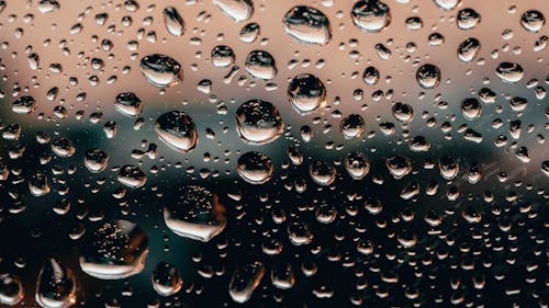 無料 ガラス窓の水滴の写真 写真素材