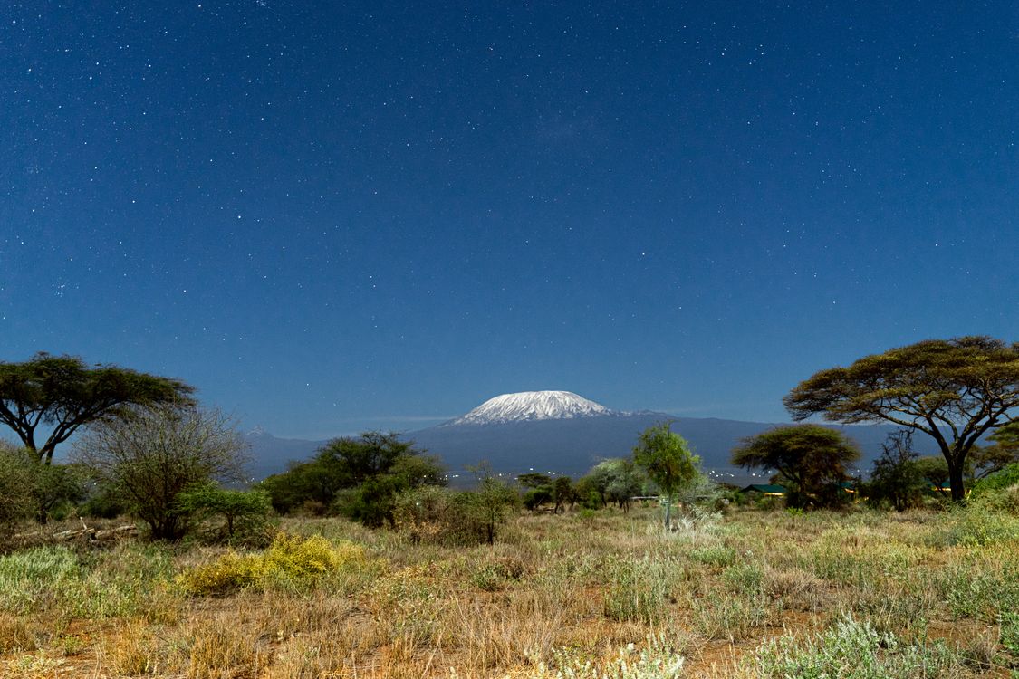 Starry Night Over Mount Kilimanjaro From Kenya Free Stock Photo starry-night-over-mount-kilimanjaro-from-kenya-free-stock-photo