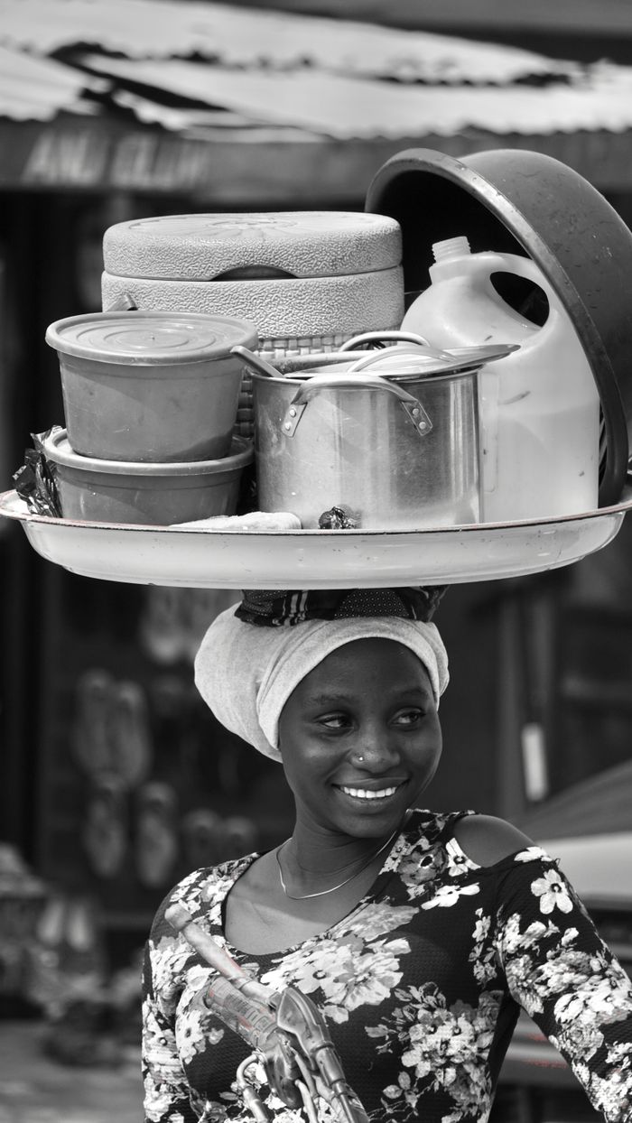 African woman and child