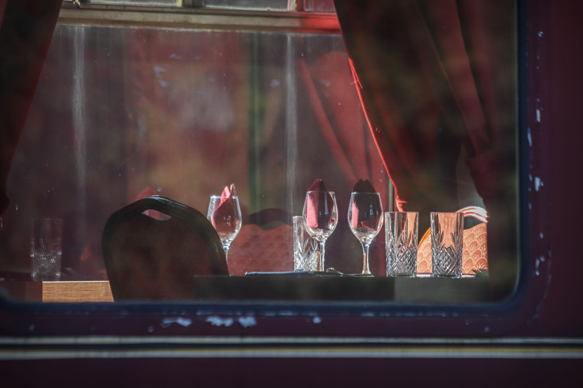Gourmet dining experience on a luxury train
