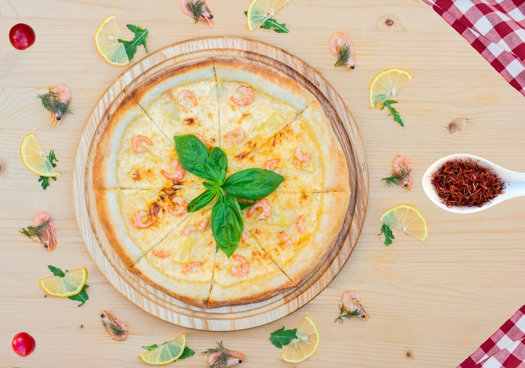 Copy Space Photo of Pizza on Table