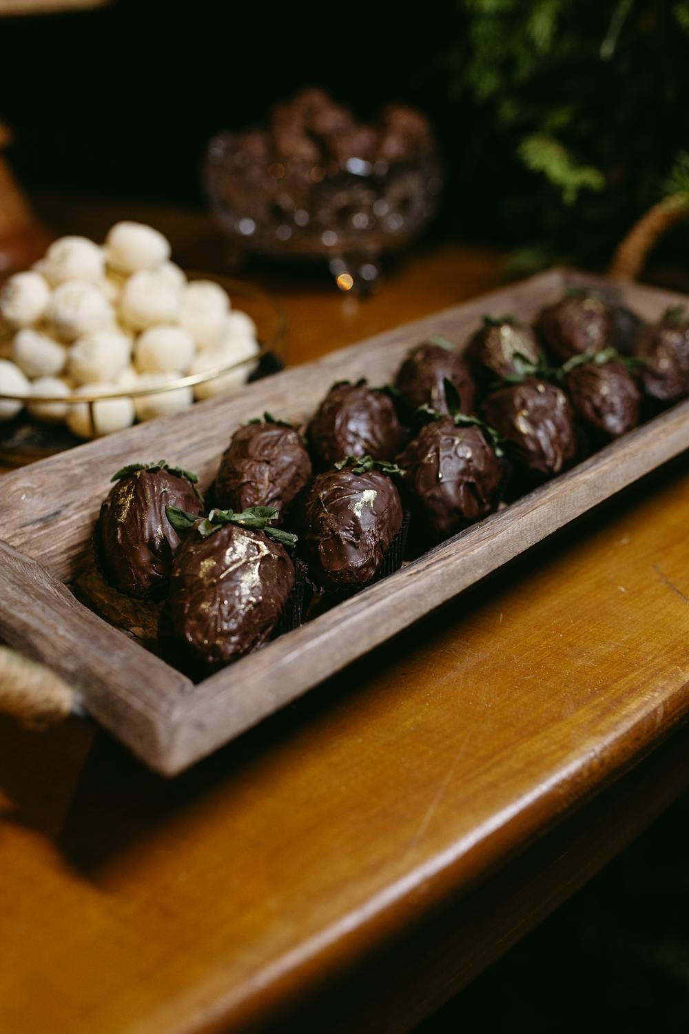 Chocolate-Covered Fruit Tray