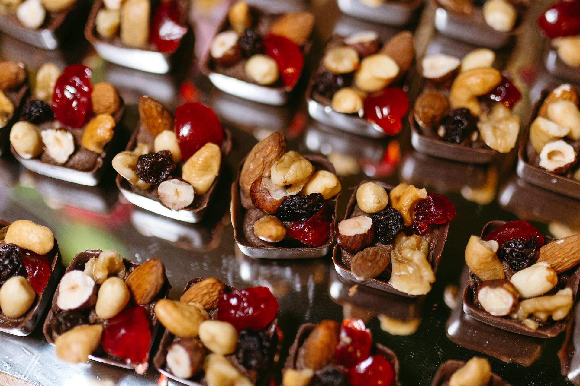 Assorted Nut and Fruit Chocolate Bites