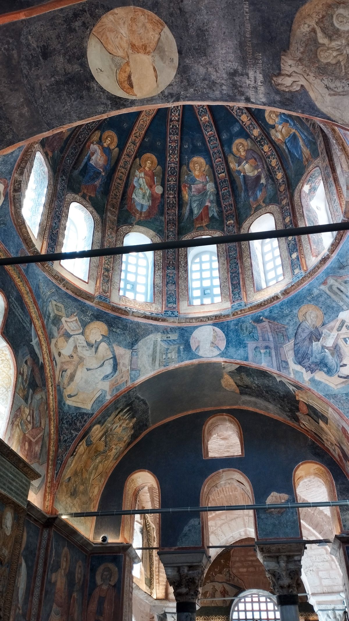 Byzantine frescoes in a historic church in Berat