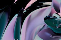 Vibrant Abstract Art with Fluid Shapes and Colors