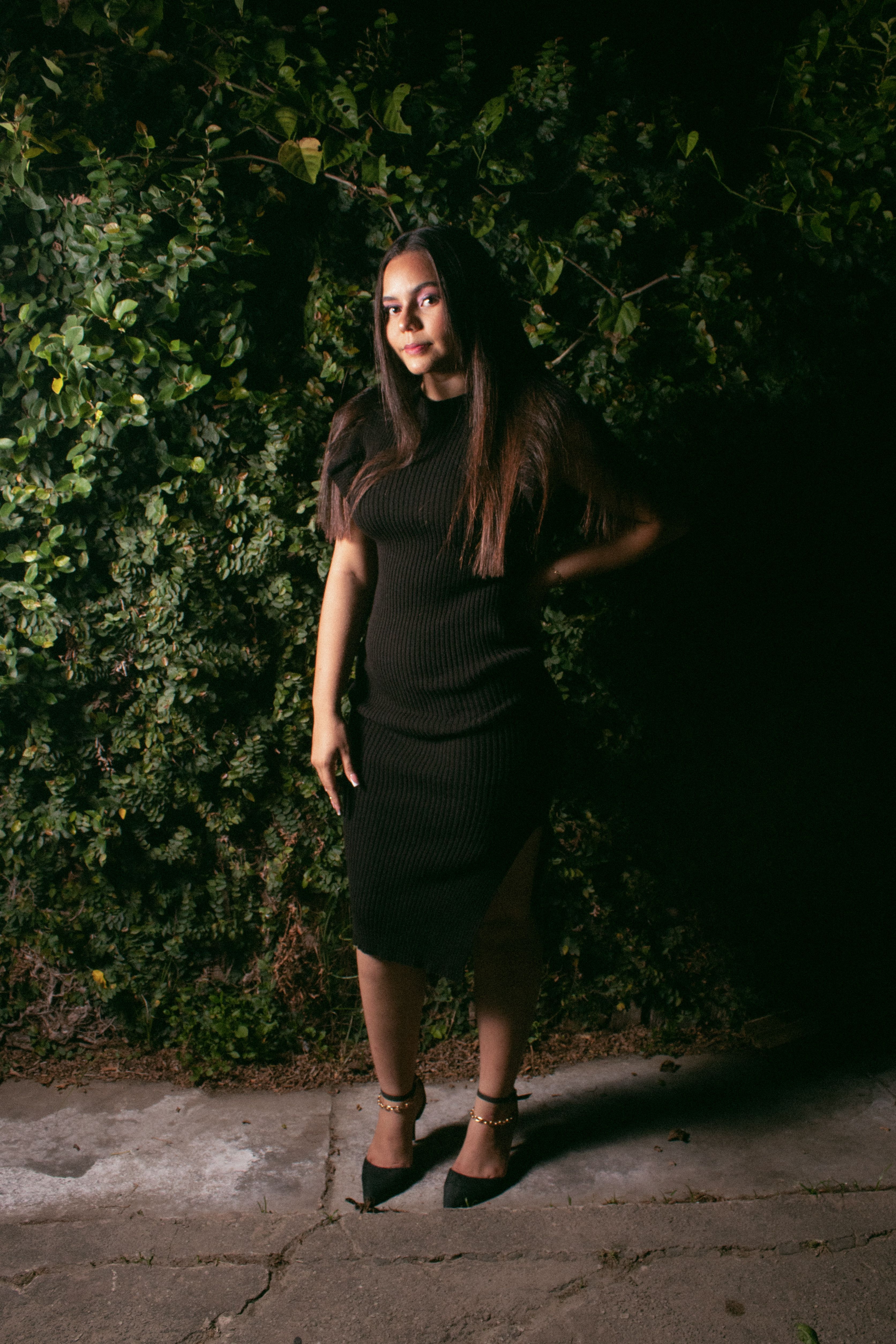 Vestido Midi Canelado