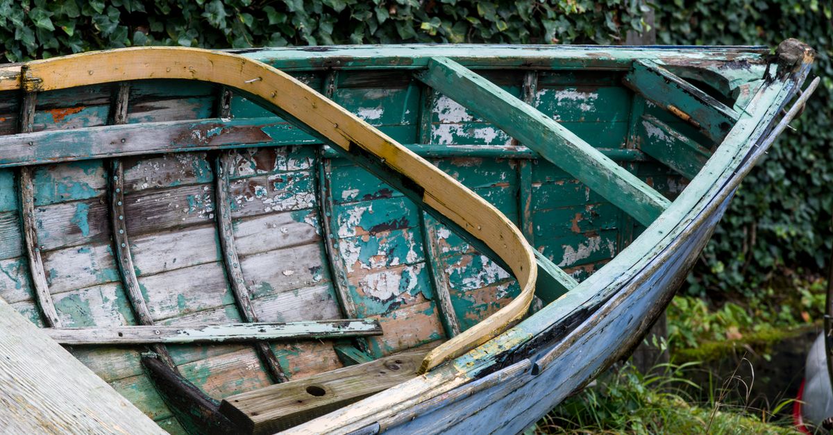 Rustic Roots Plastic Boat Rustic Wooden Boat in Overgrown Garden · Free Stock Photo