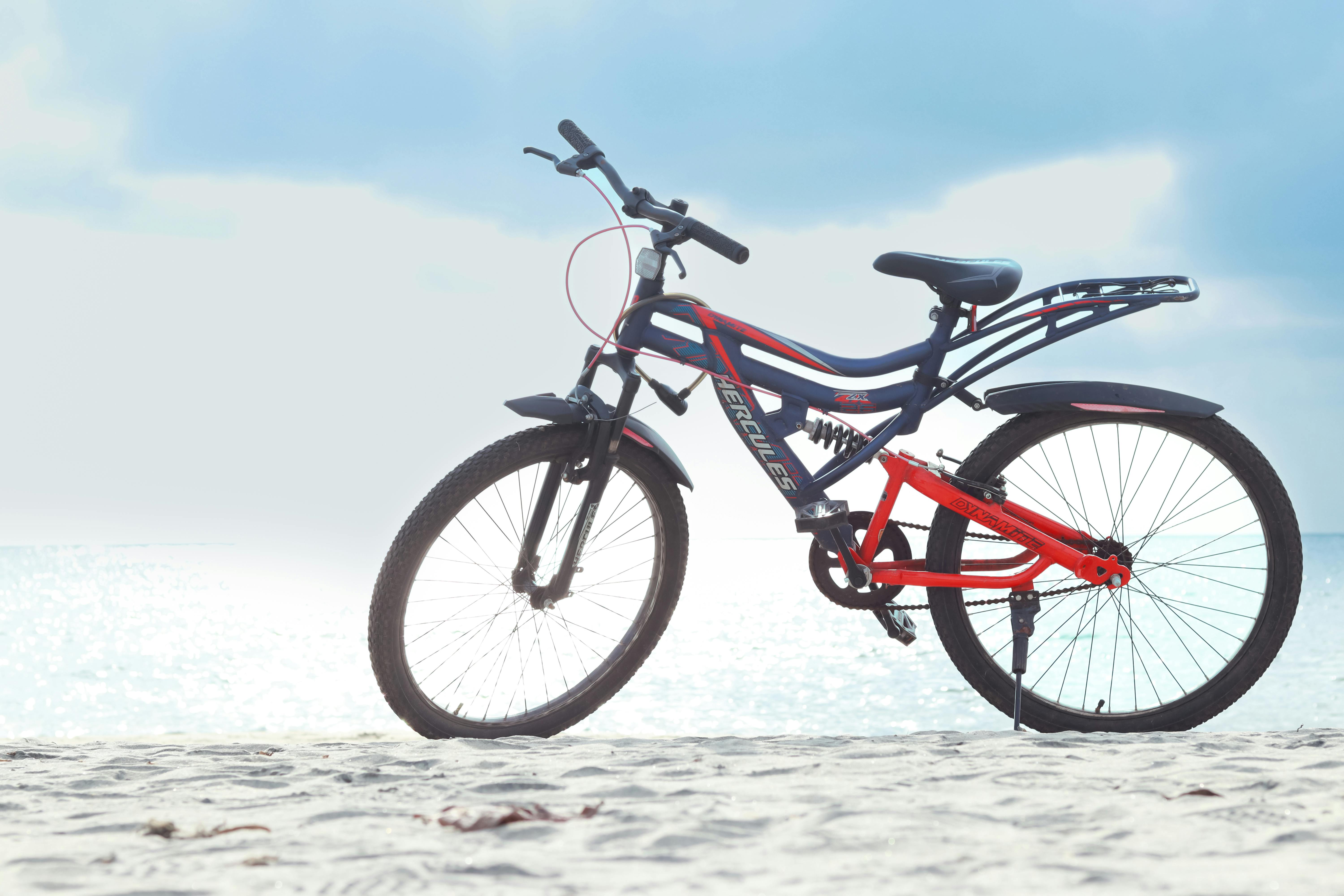 bicycle on alappuzha beach against clear sky