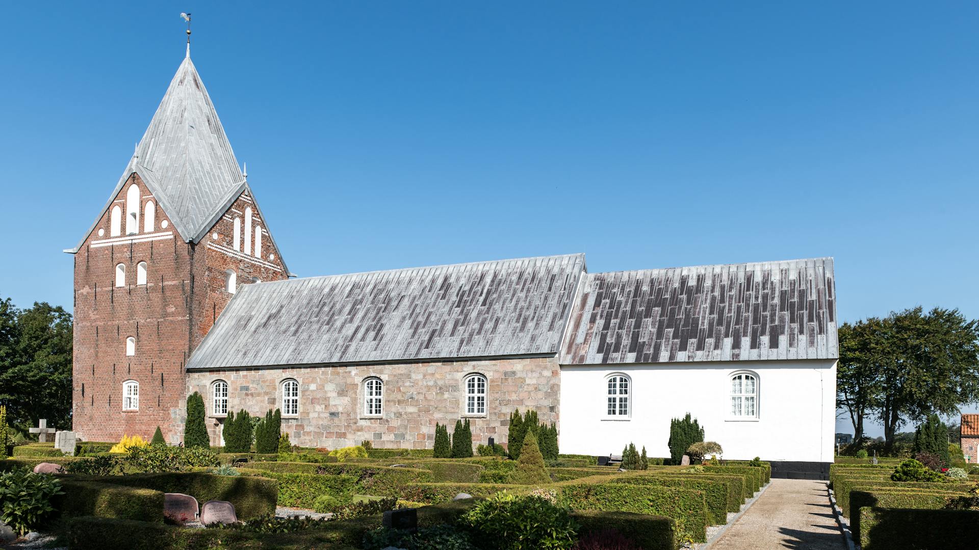 Historic Church in Tønder, Denmark in Bright Daylight