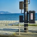 Street Sign by the Seaside in Kamakura, Japan