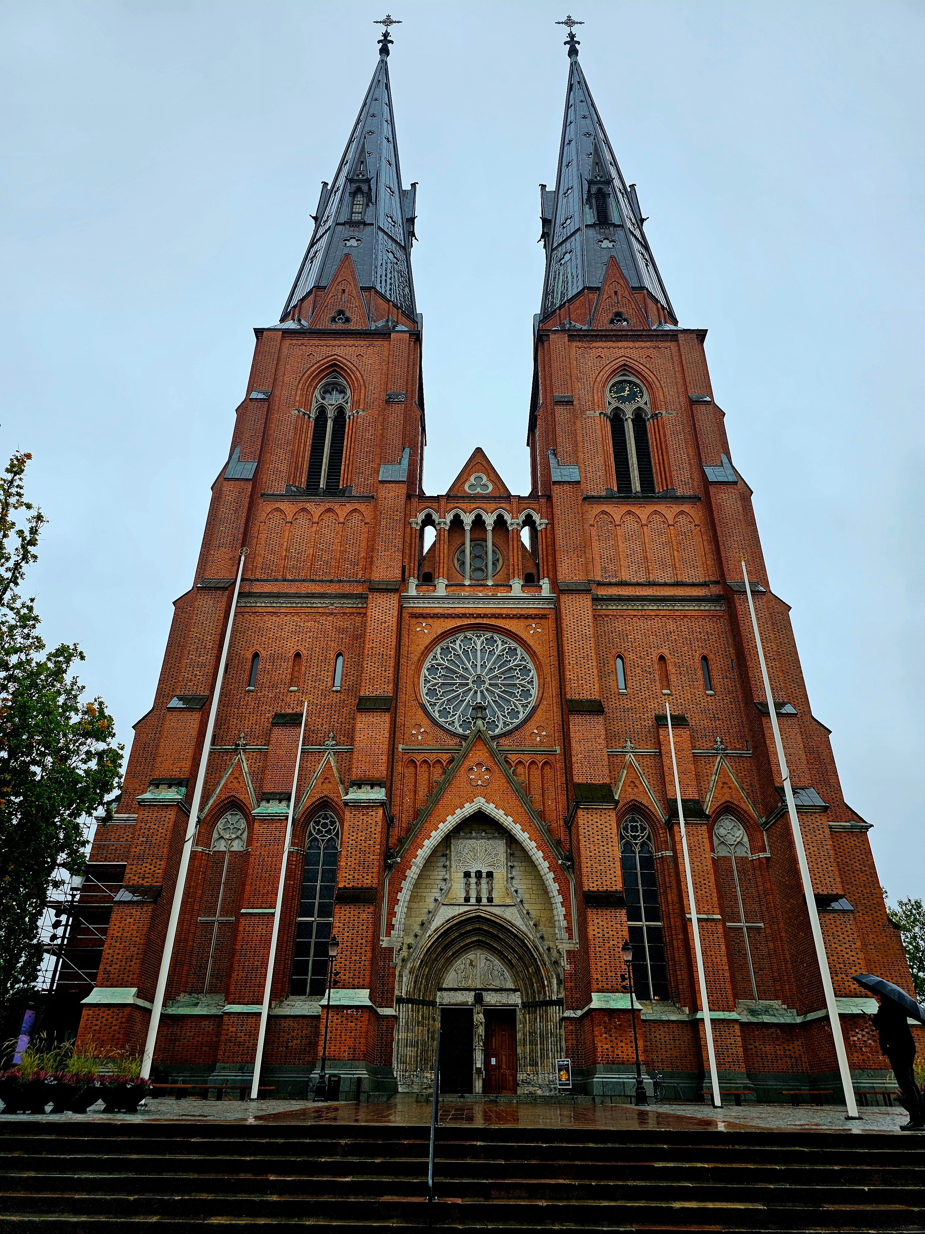 Uppsala Cathedral in the university town of Uppsala, Sweden