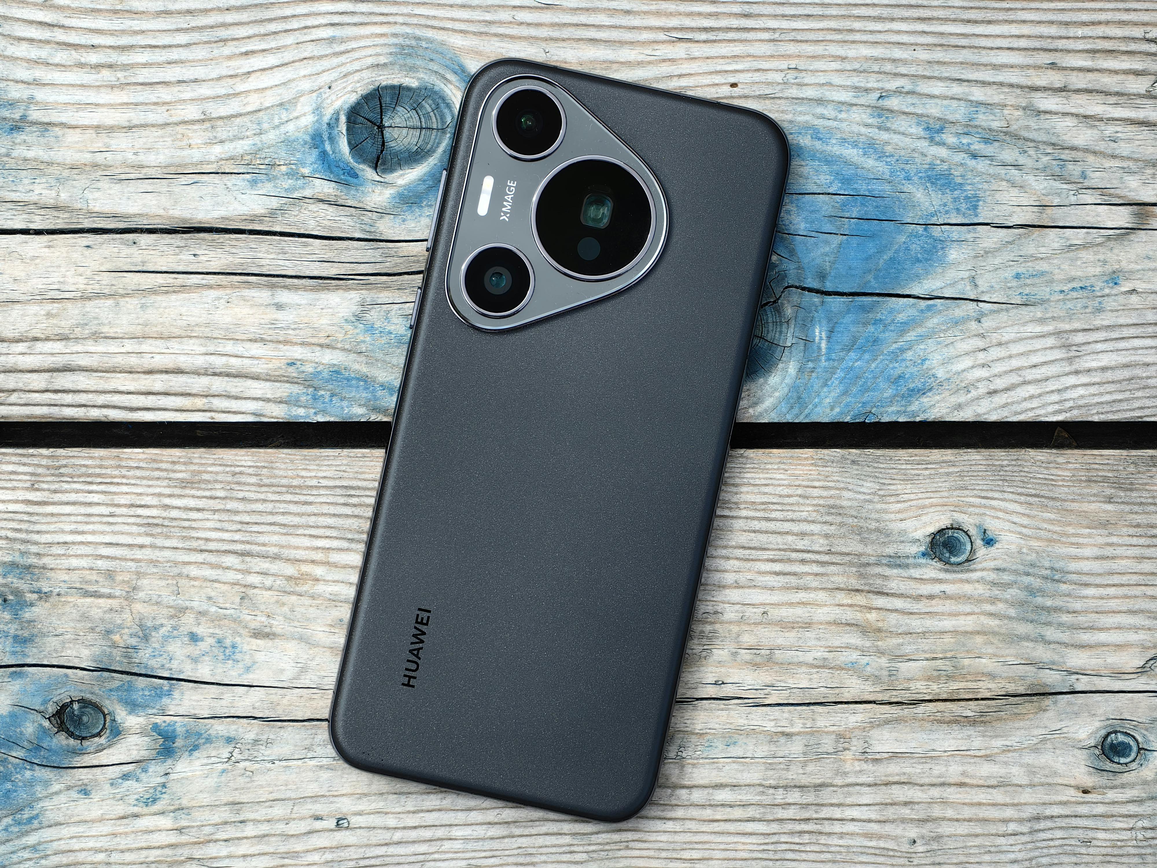 Sleek Smartphone on Rustic Wooden Background