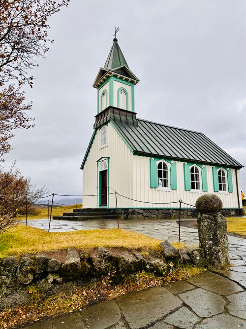 Free Charming historic church in Thingvellir National Park, Iceland. Stock Photo