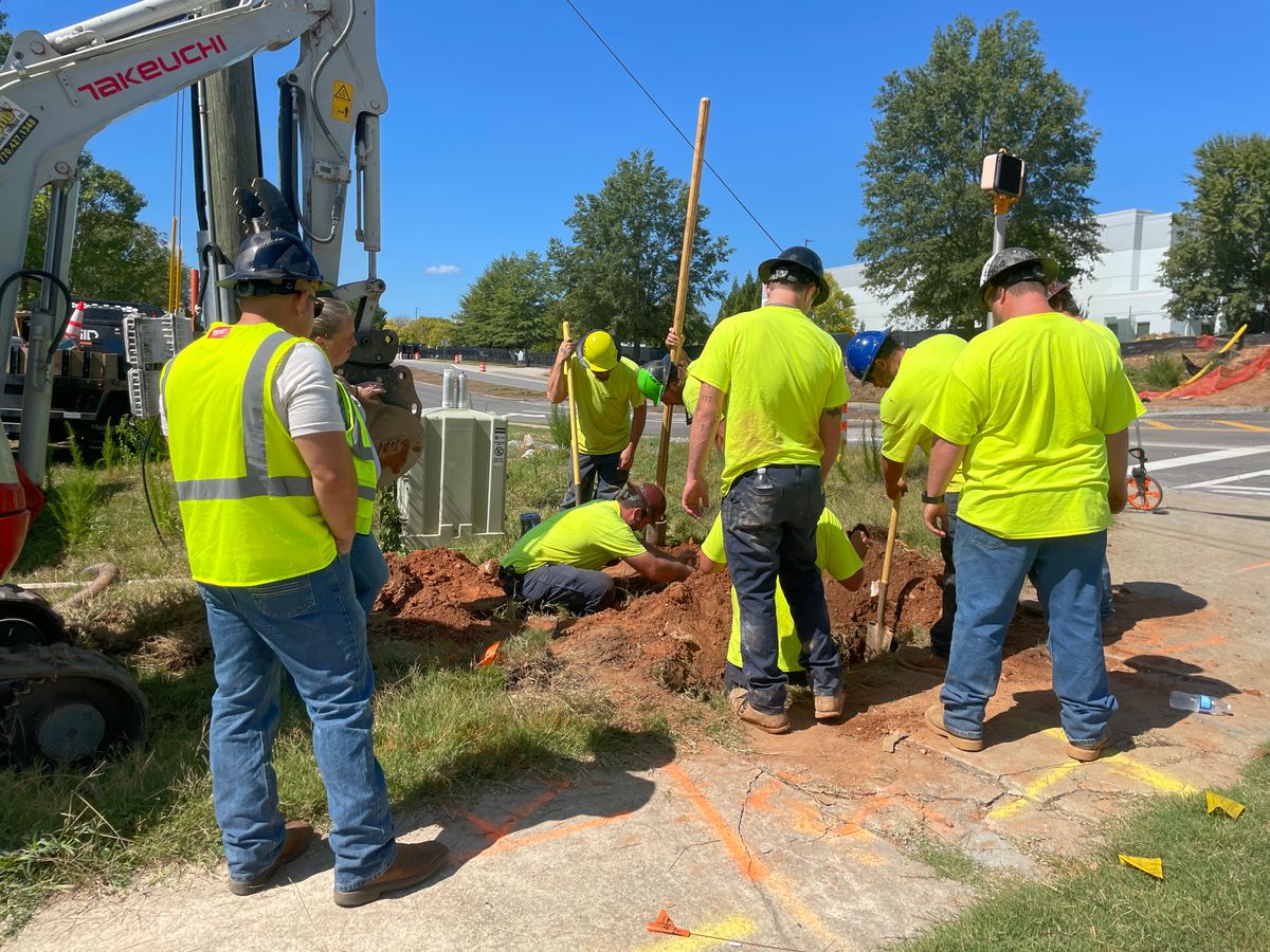 Trenchless pipe bursting equipment used for sewer line replacement
