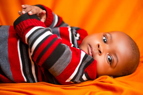 Colourful baby portrait session