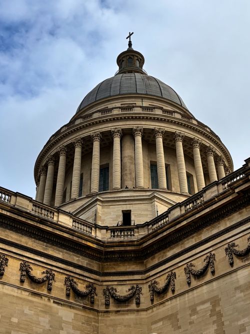 Free Captivating image of the Panthéon dome, showcasing French neoclassical architecture in Paris. Stock Photo