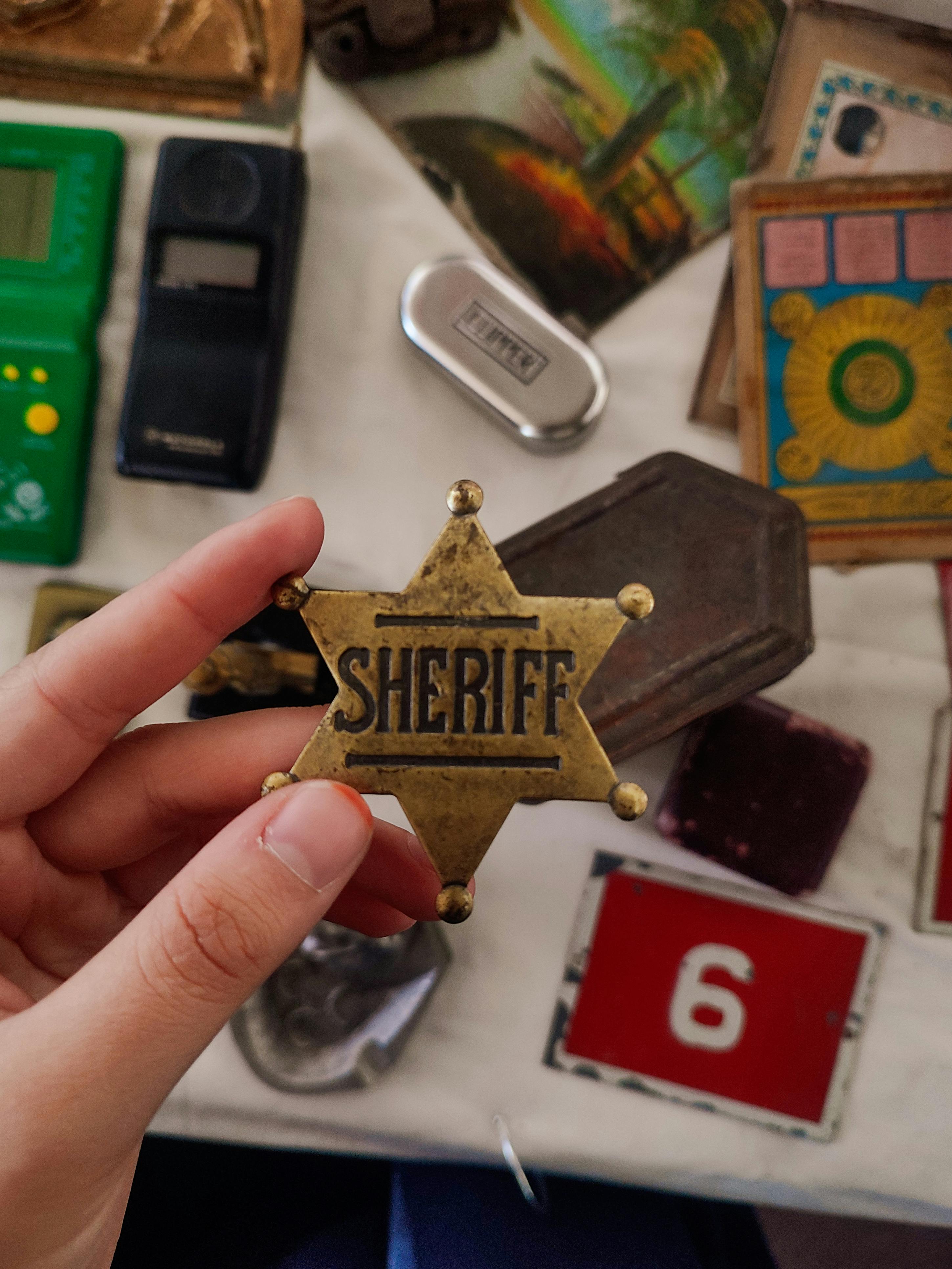 Police badge and official authority documents