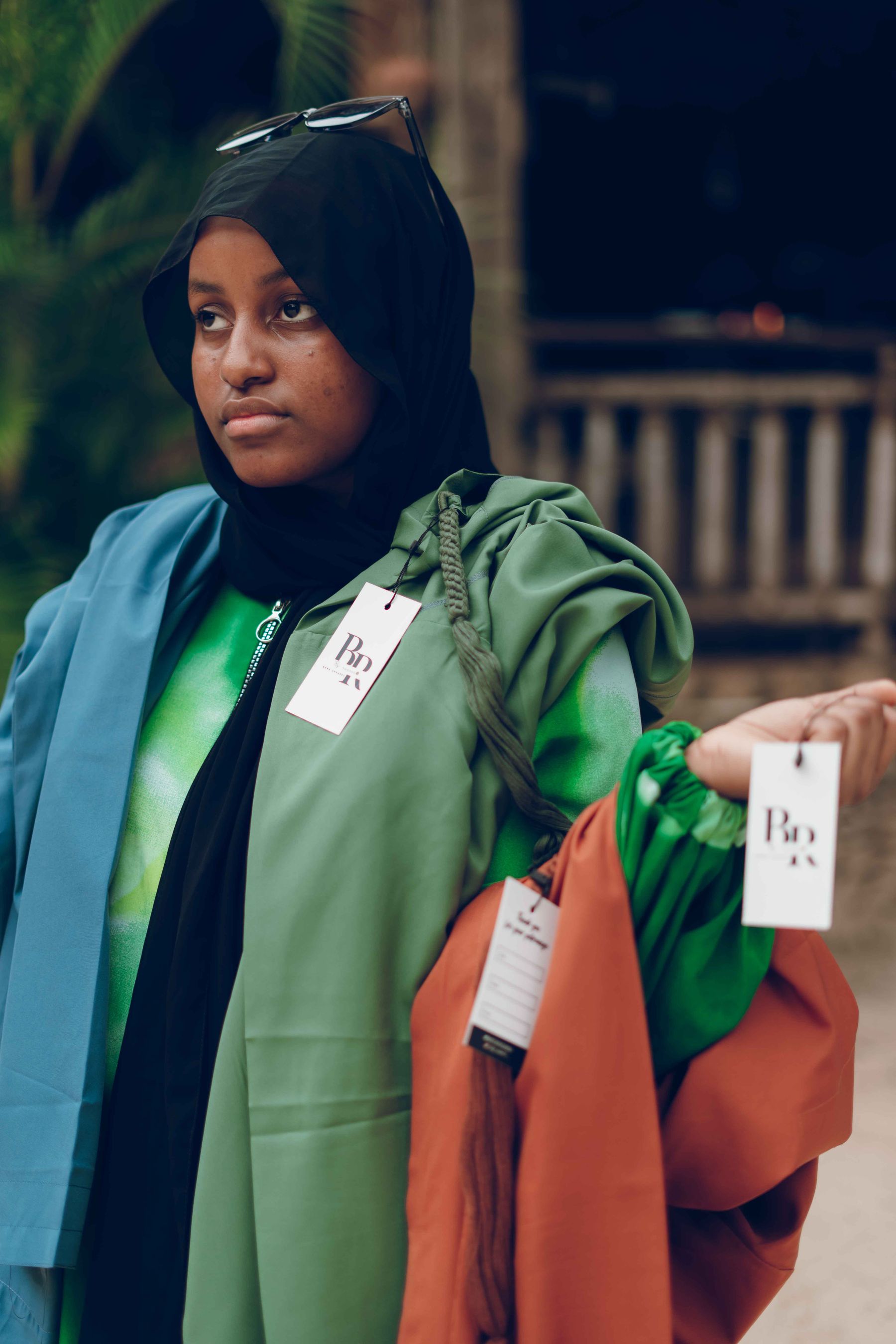 African plus-size fashion portrait
