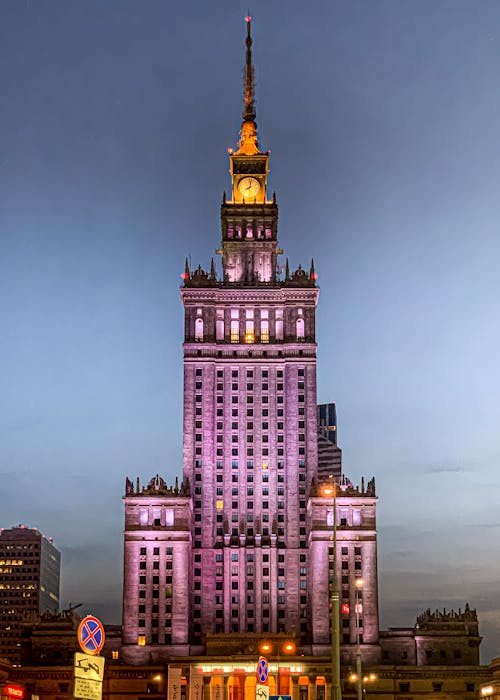 Purple High-rise Building