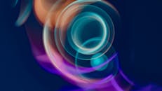 Vibrant Abstract Neon Light Circles Art Design