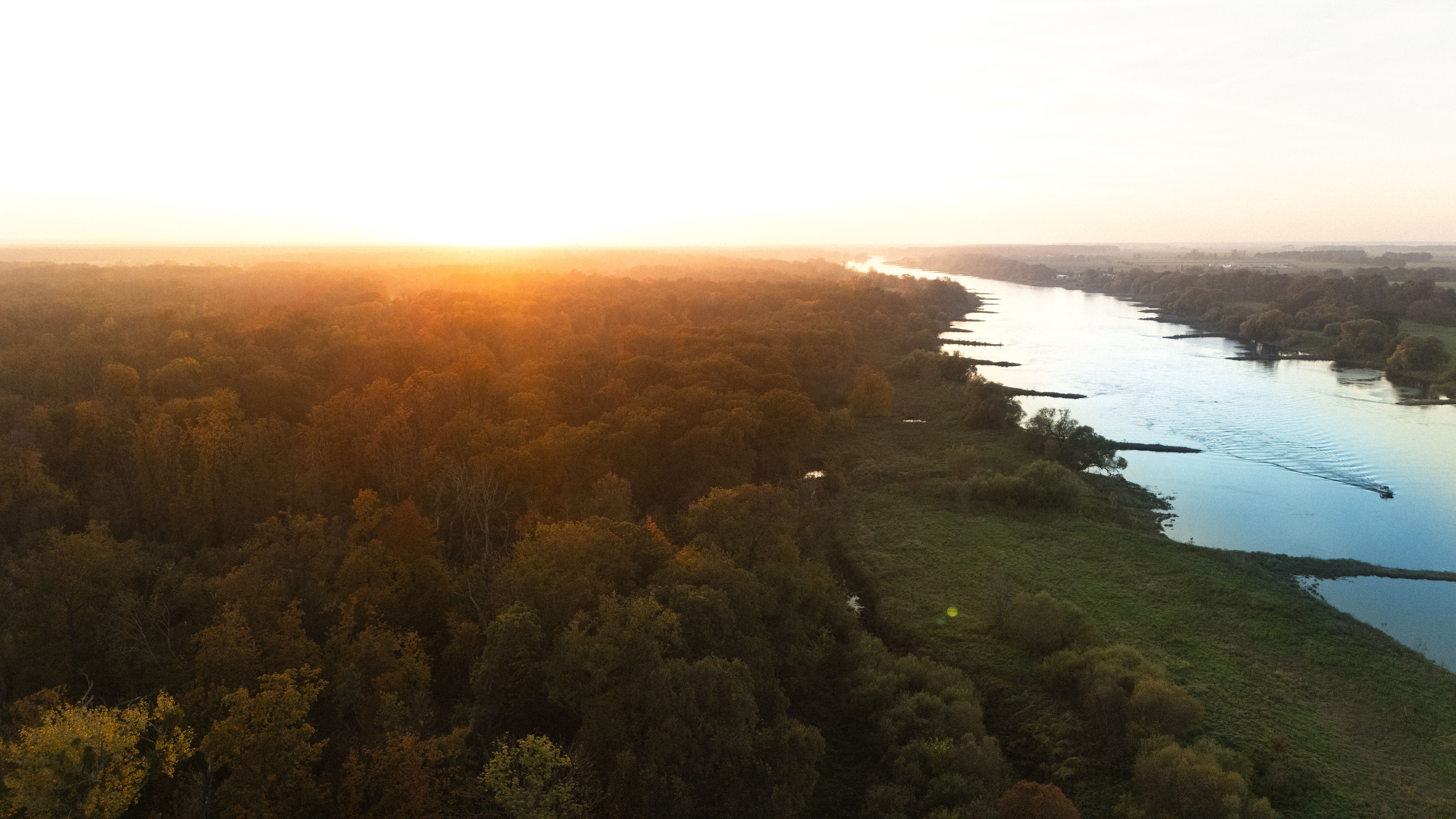 Aerial Photo of River and Road · Free Stock Photo