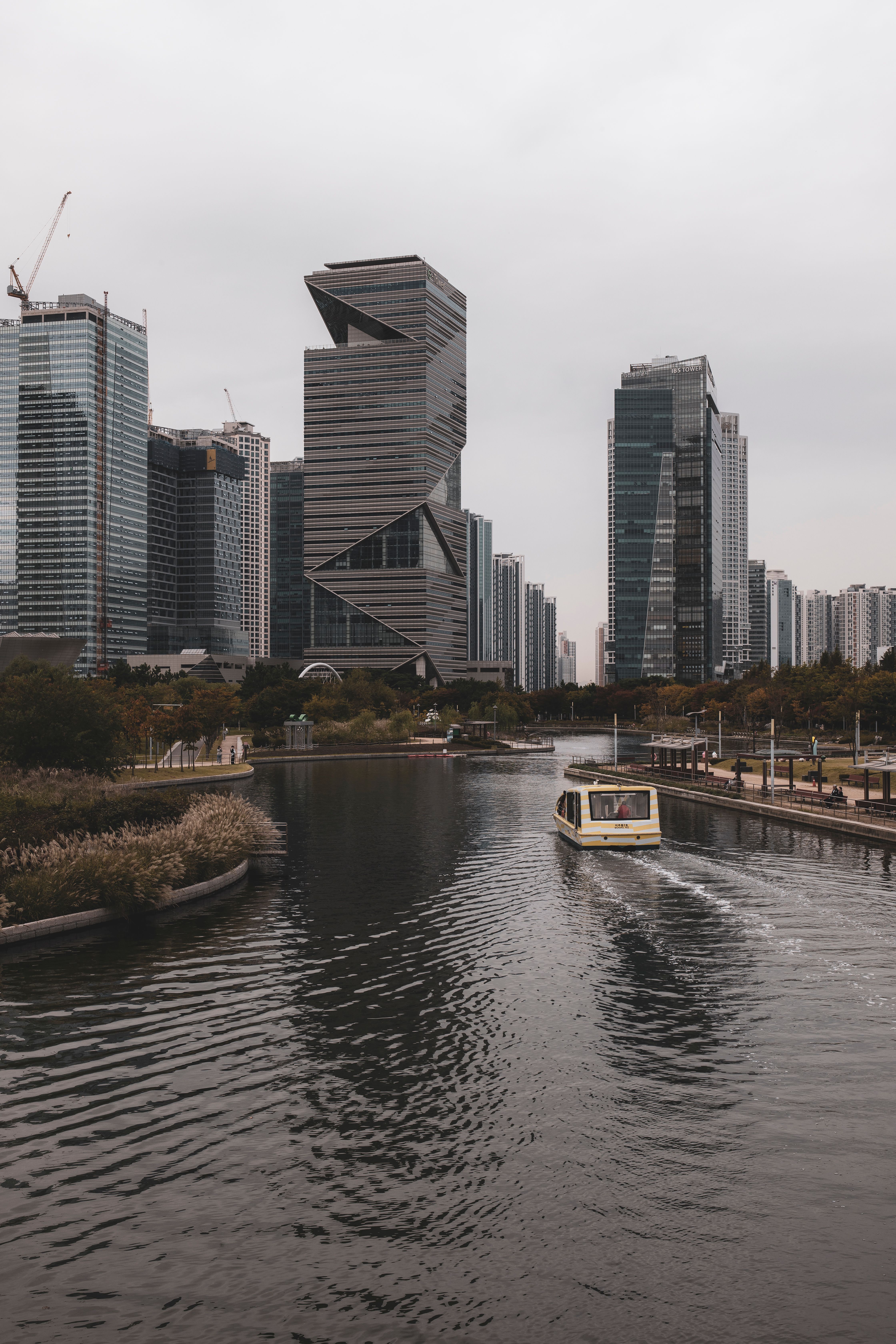 incheon songdo skyline sunset