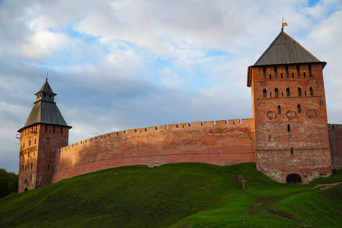 Scenic View Of Veliky Novgorod Kremlin Towers Free Stock Photo scenic-view-of-veliky-novgorod-kremlin-towers-free-stock-photo