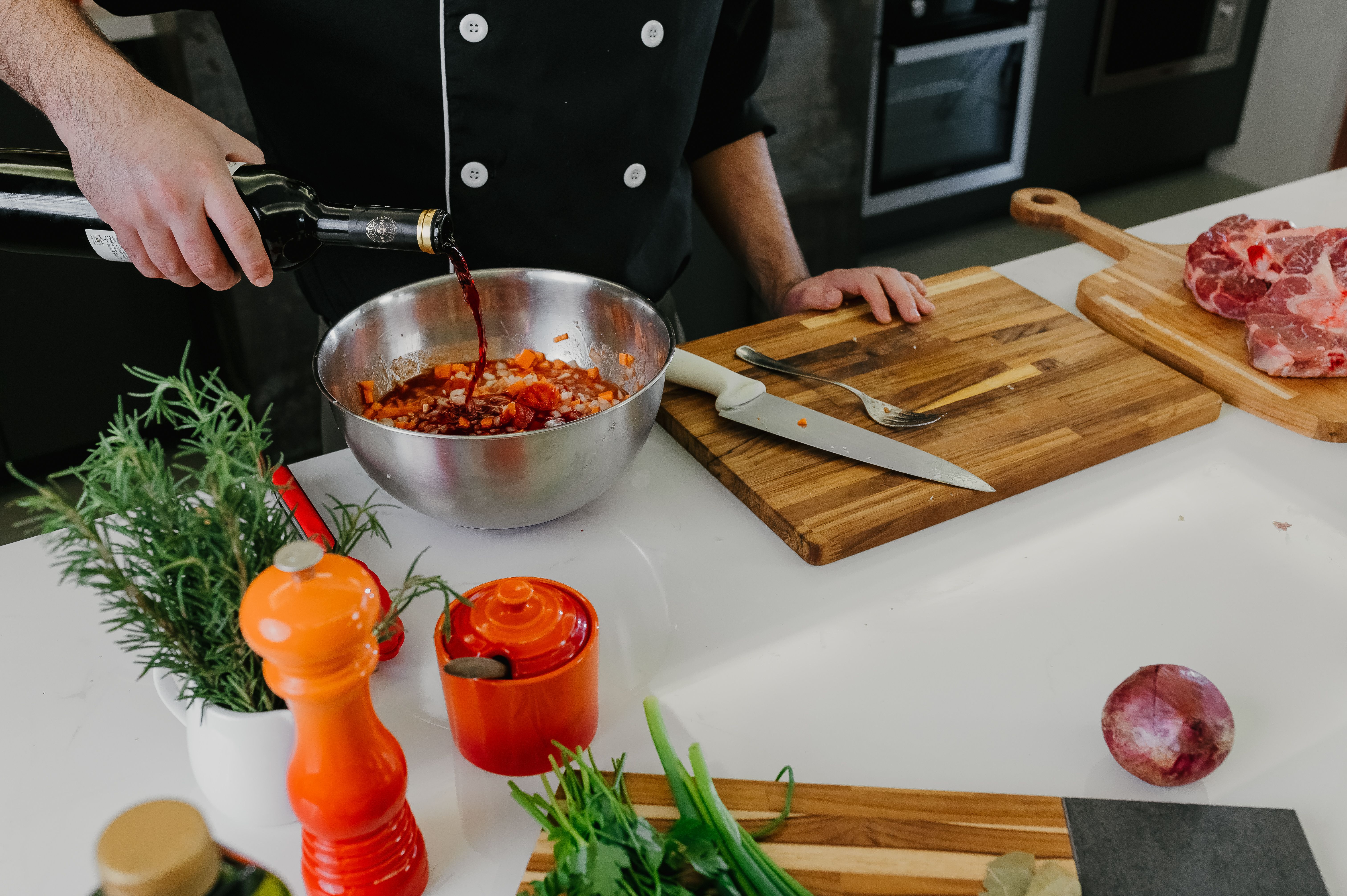 Preparación de una sopa cremosa