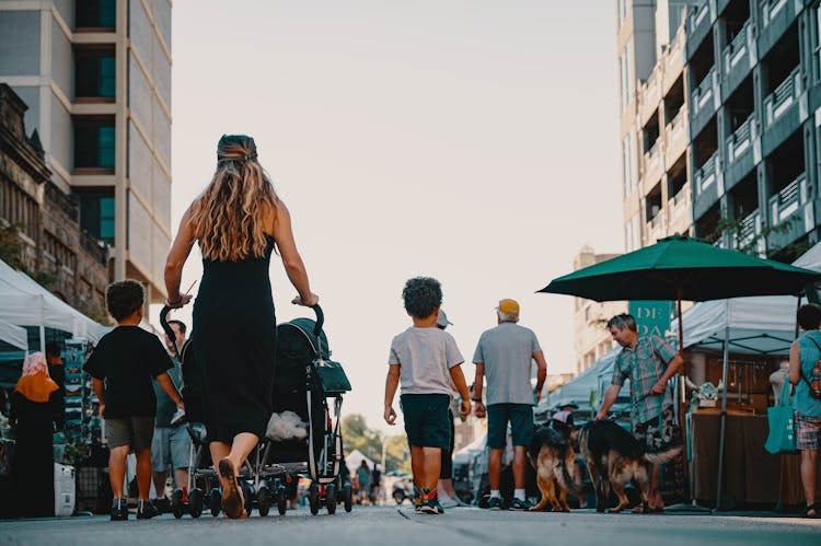 People Walking On Street