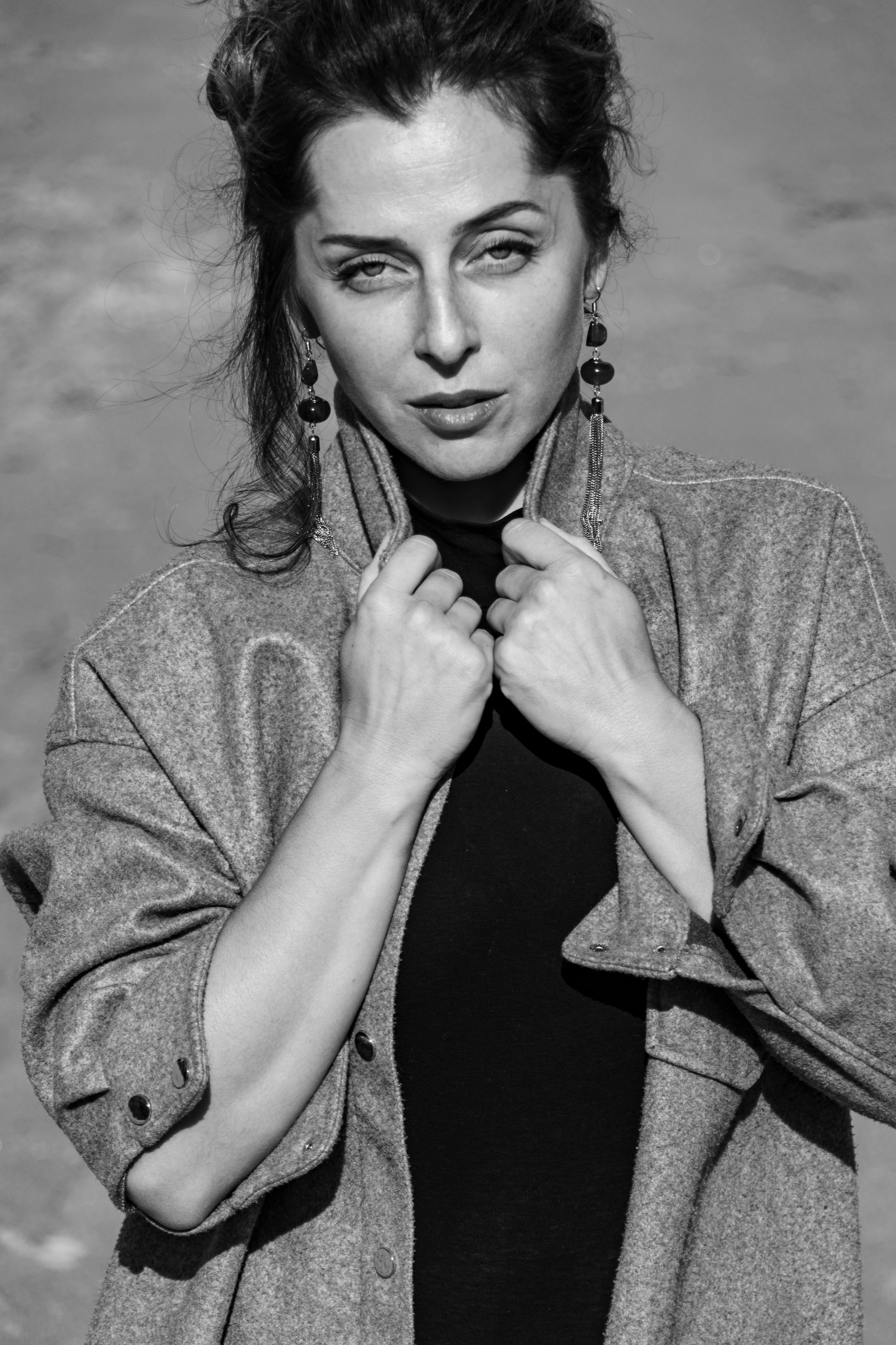Portrait of a Woman in Dramatic Lighting · Free Stock Photo