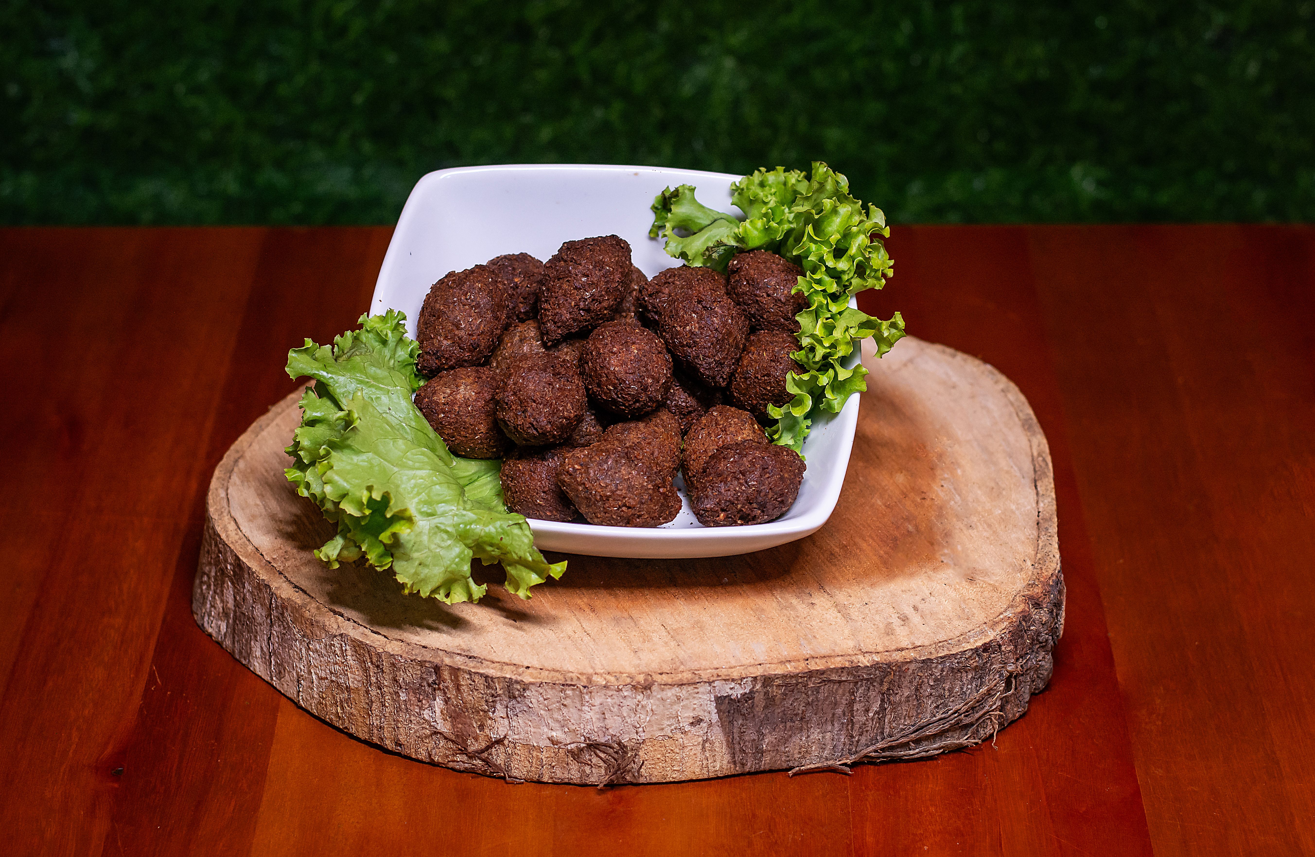 delicious falafel platter with fresh lettuce