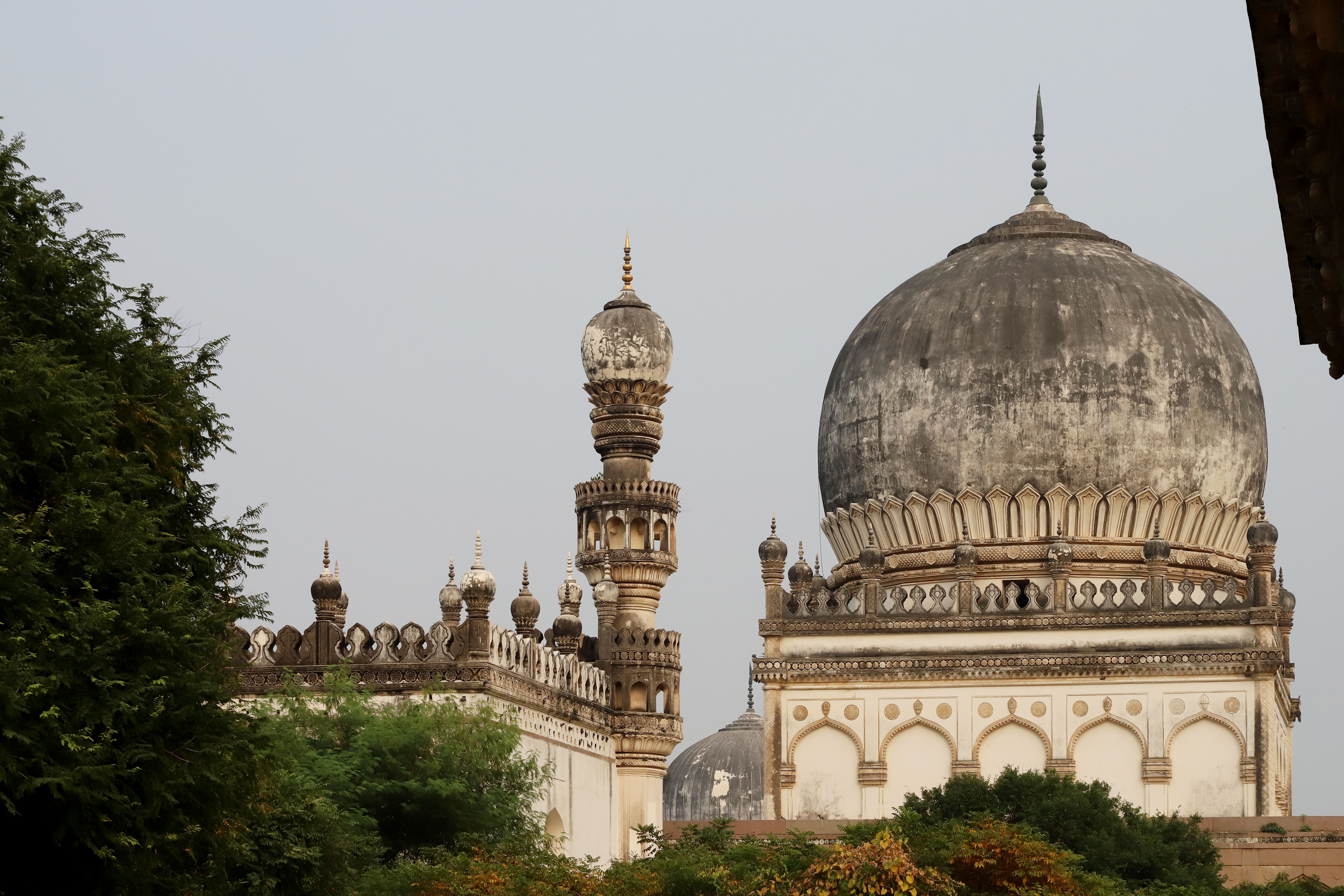 A stunning view of the Qutb Shahi tombs showcasing Indo-Islamic architecture.