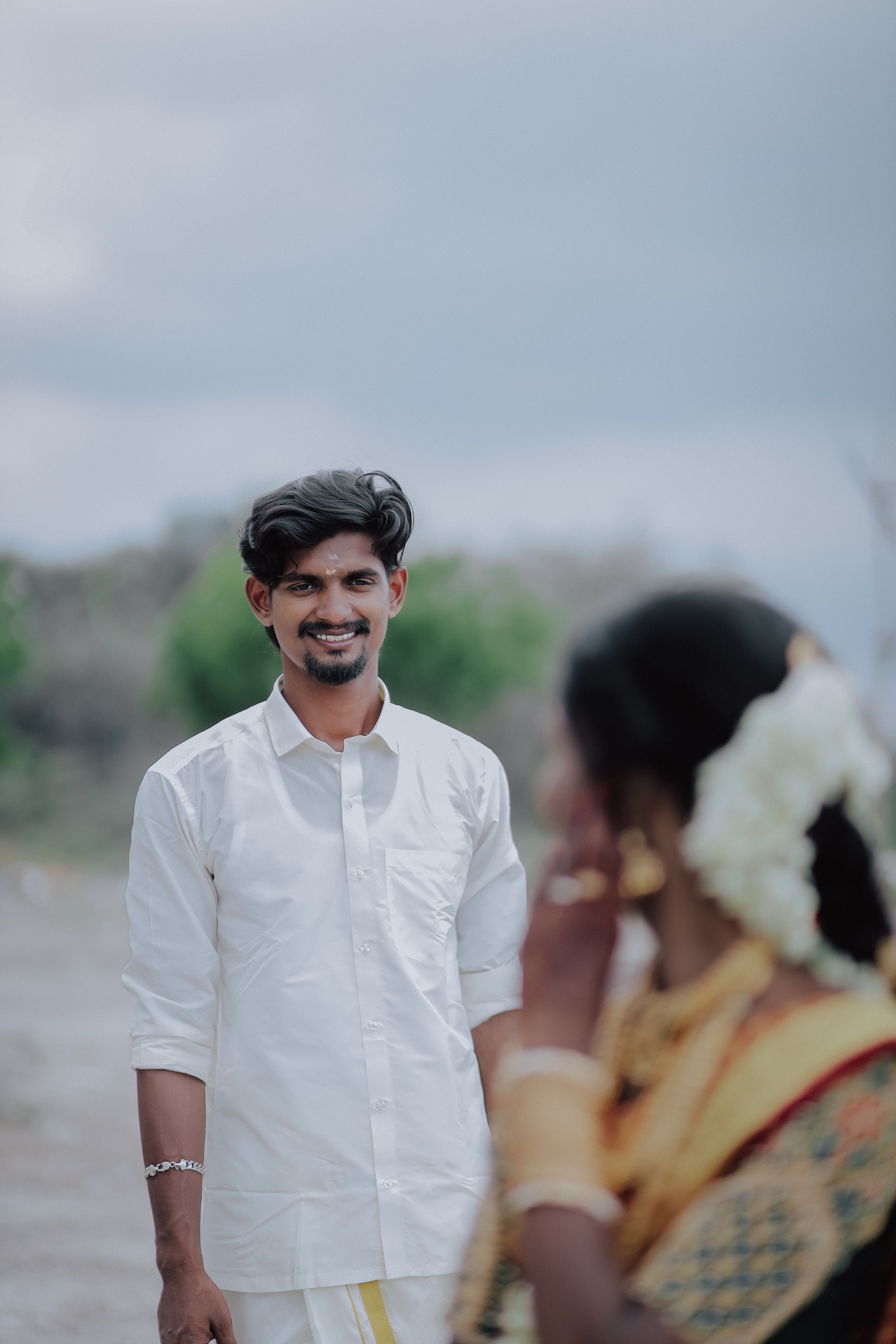 Indian Couple in Traditional Attire Outdoors · Free Stock Photo