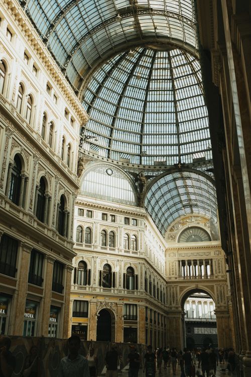Free Stunning view of classic Italian architecture in Campania, showcasing a majestic glass dome. Stock Photo