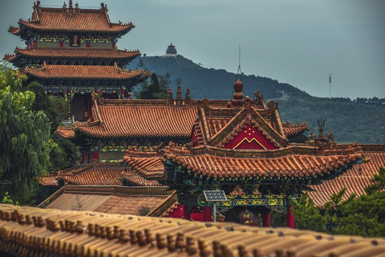 Brown And Red Temple