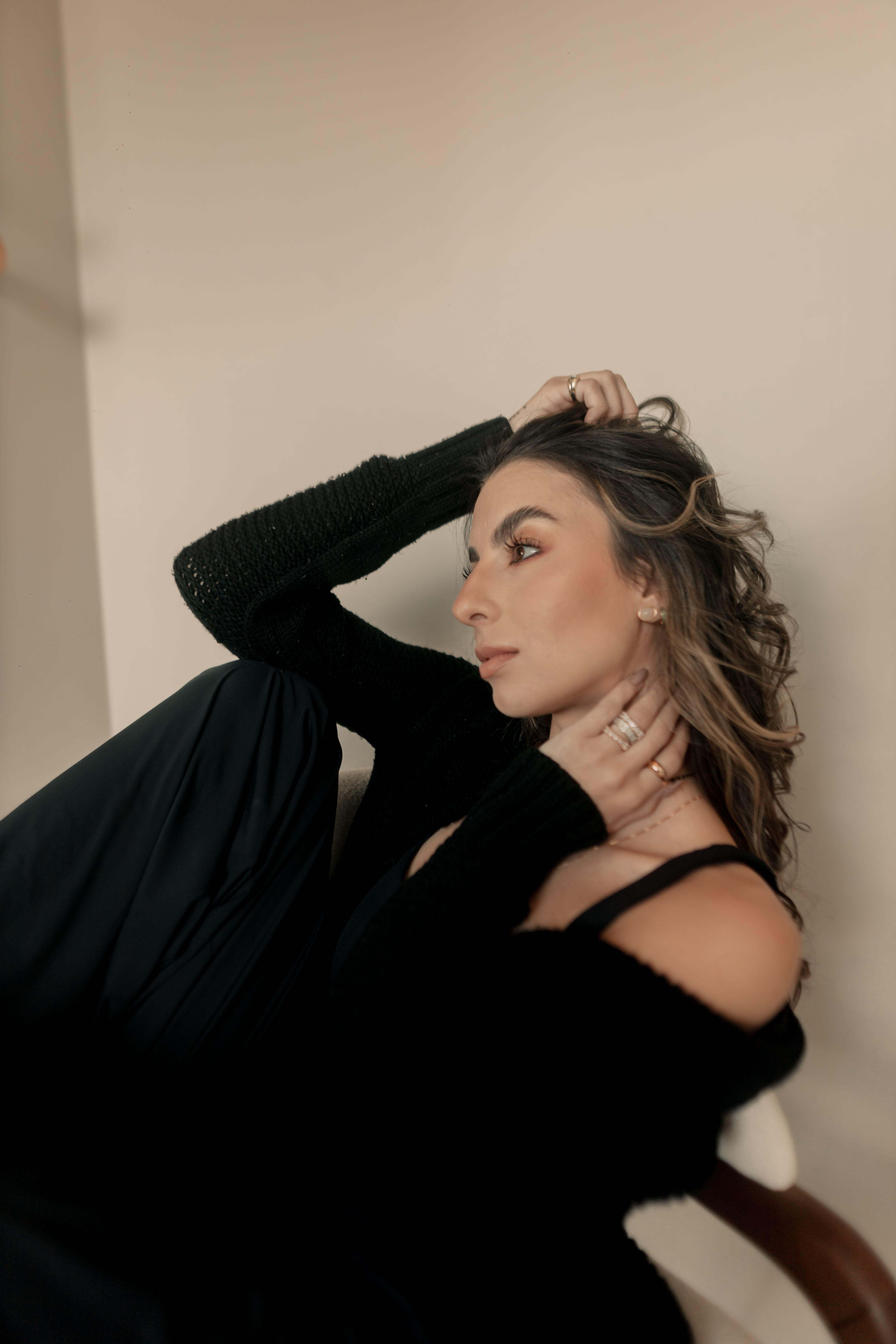 Elegant Portrait of a Woman in Black Attire · Free Stock Photo