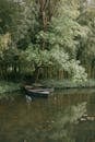 Serene Pond with Boats in Giverny Garden