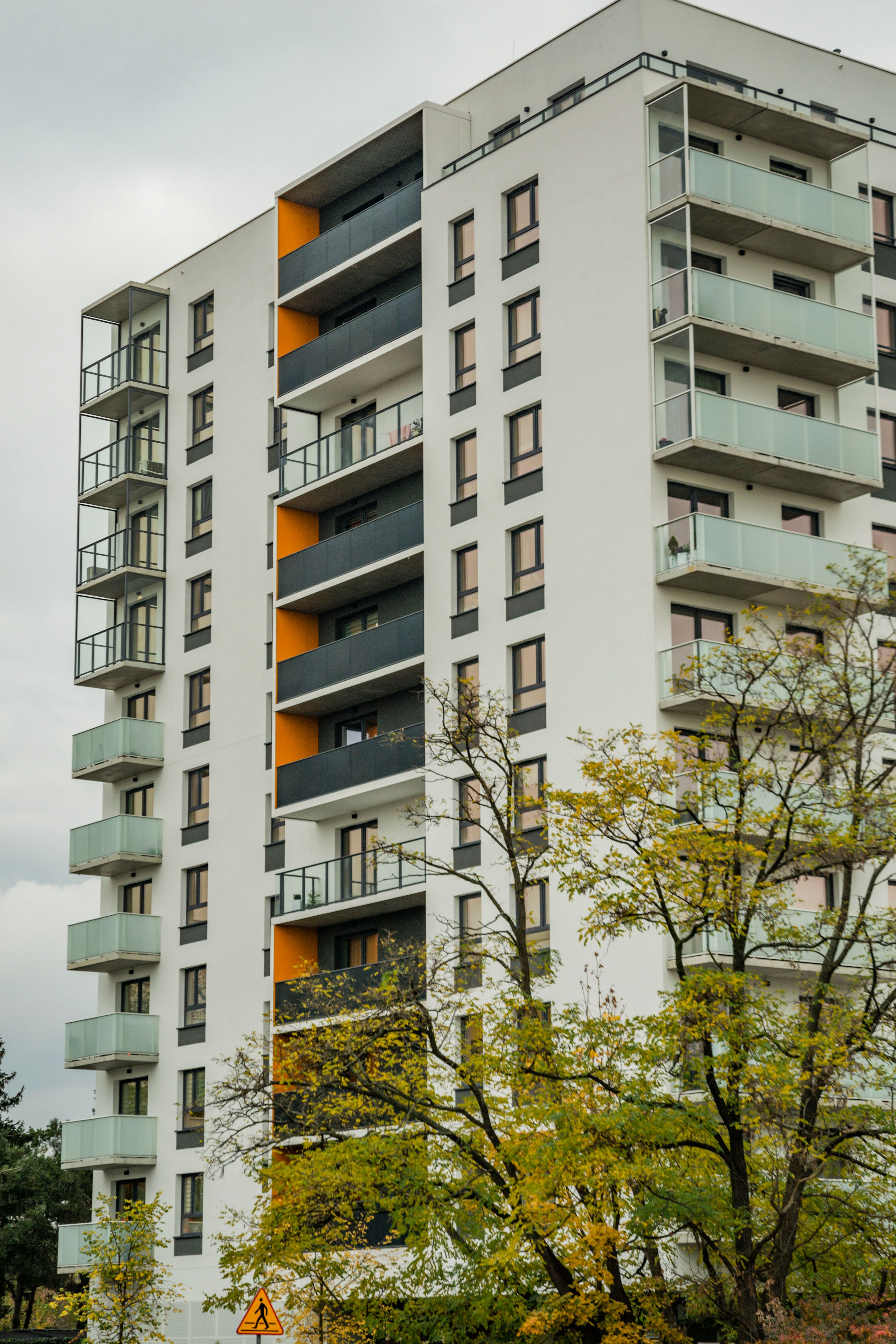 Modern Urban Apartment Building in Autumn · Free Stock Photo