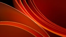 Vibrant Curved Orange Paper Abstract Art
