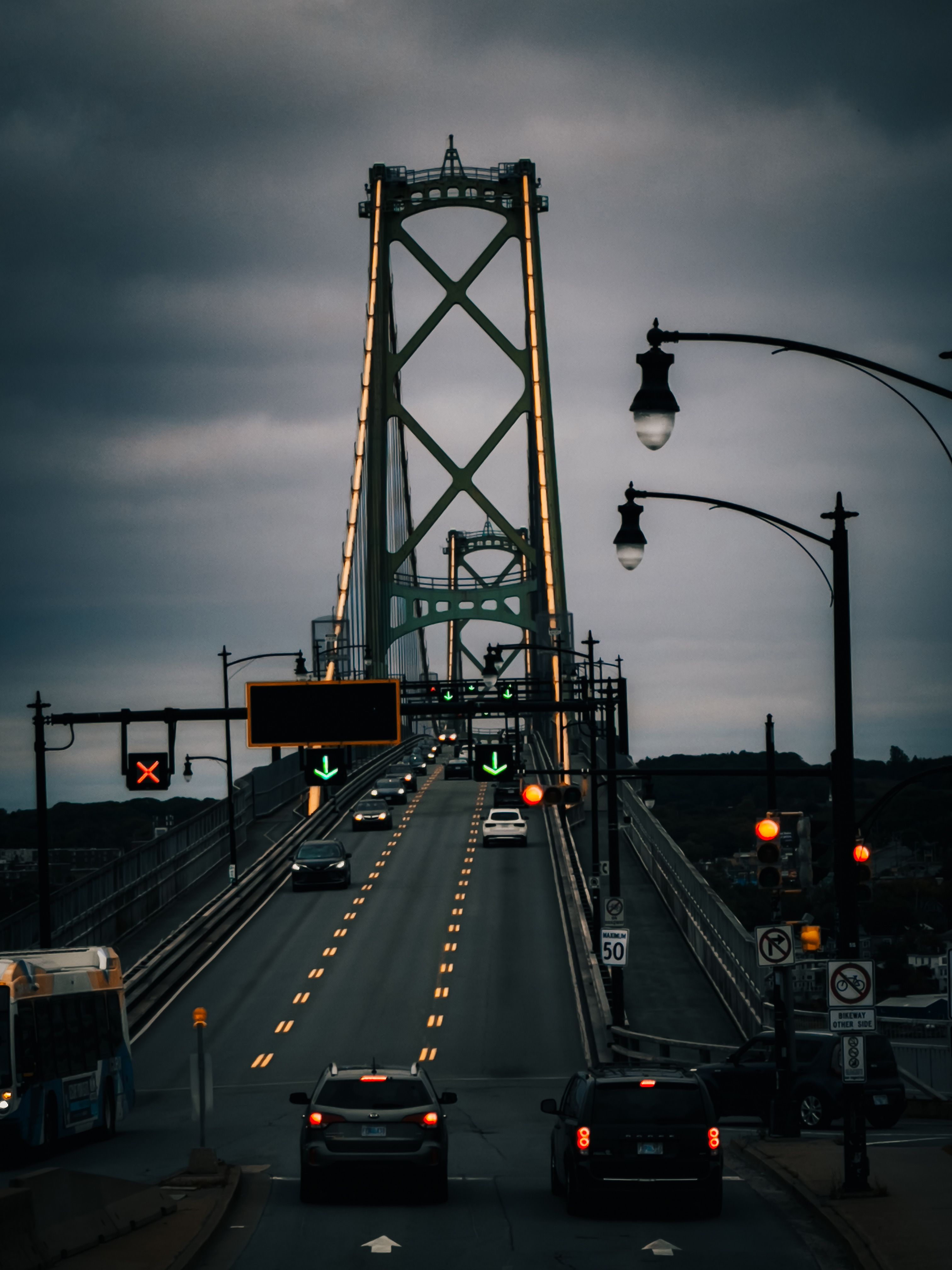 MacKay Bridge under Stormy Skies in Halifax · Free Stock Photo