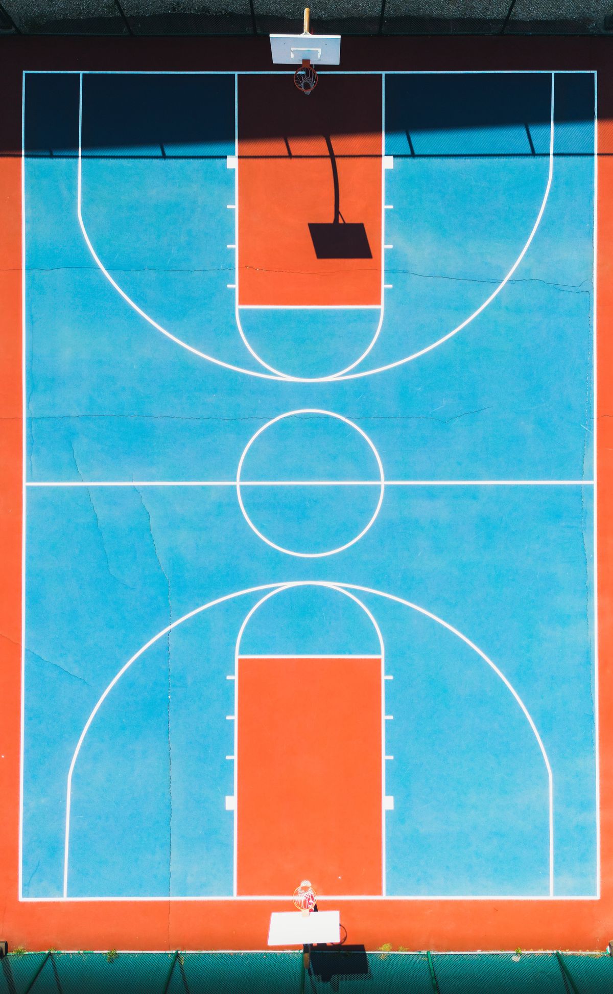 Bird s Eye View Of A Basketball Court Free Stock Photo bird-s-eye-view-of-a-basketball-court-free-stock-photo