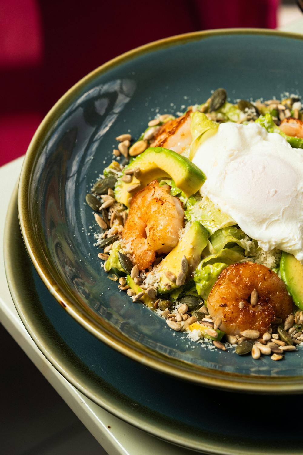 Keto Caesar Salad with Shrimp