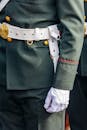 Formal Military Uniform with White Gloves in Lima Ceremony