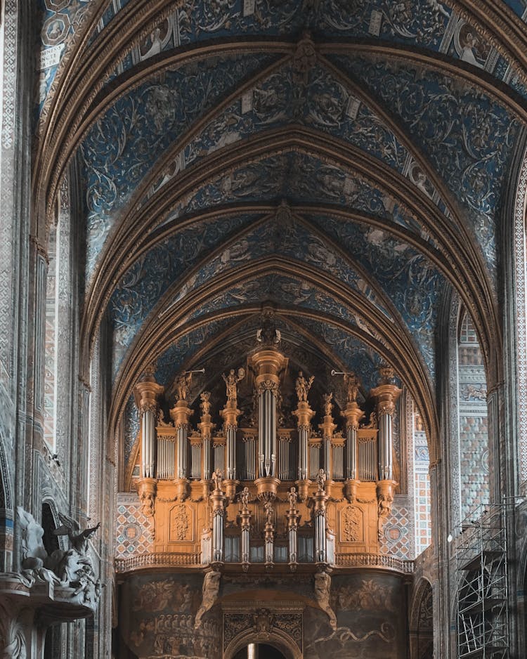 Blue And Brown Building Interior